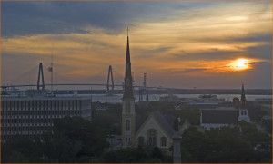 Sunrise over Marion Square -- Charleston (SC) July 11, 2012