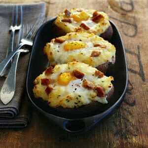 Baked-Potato Eggs From Real Simple