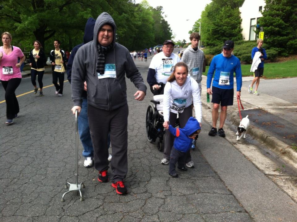 Dustin participates in the Angels Among Us 5K at Duke University (April 2013)