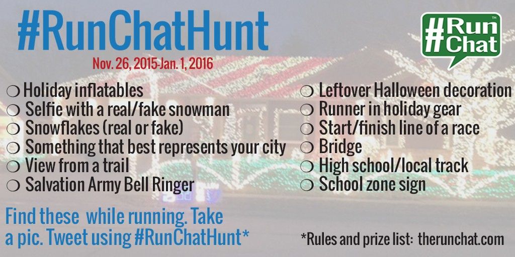 December 2015 #RunChatHunt