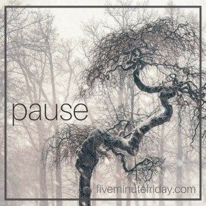 Five Minute Friday: PAUSE